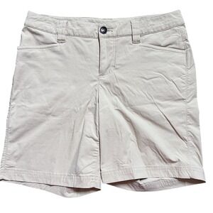 Eddie Bauer Womens P2 Tan Shorts Casual‎ Outdoor Hiking Travel